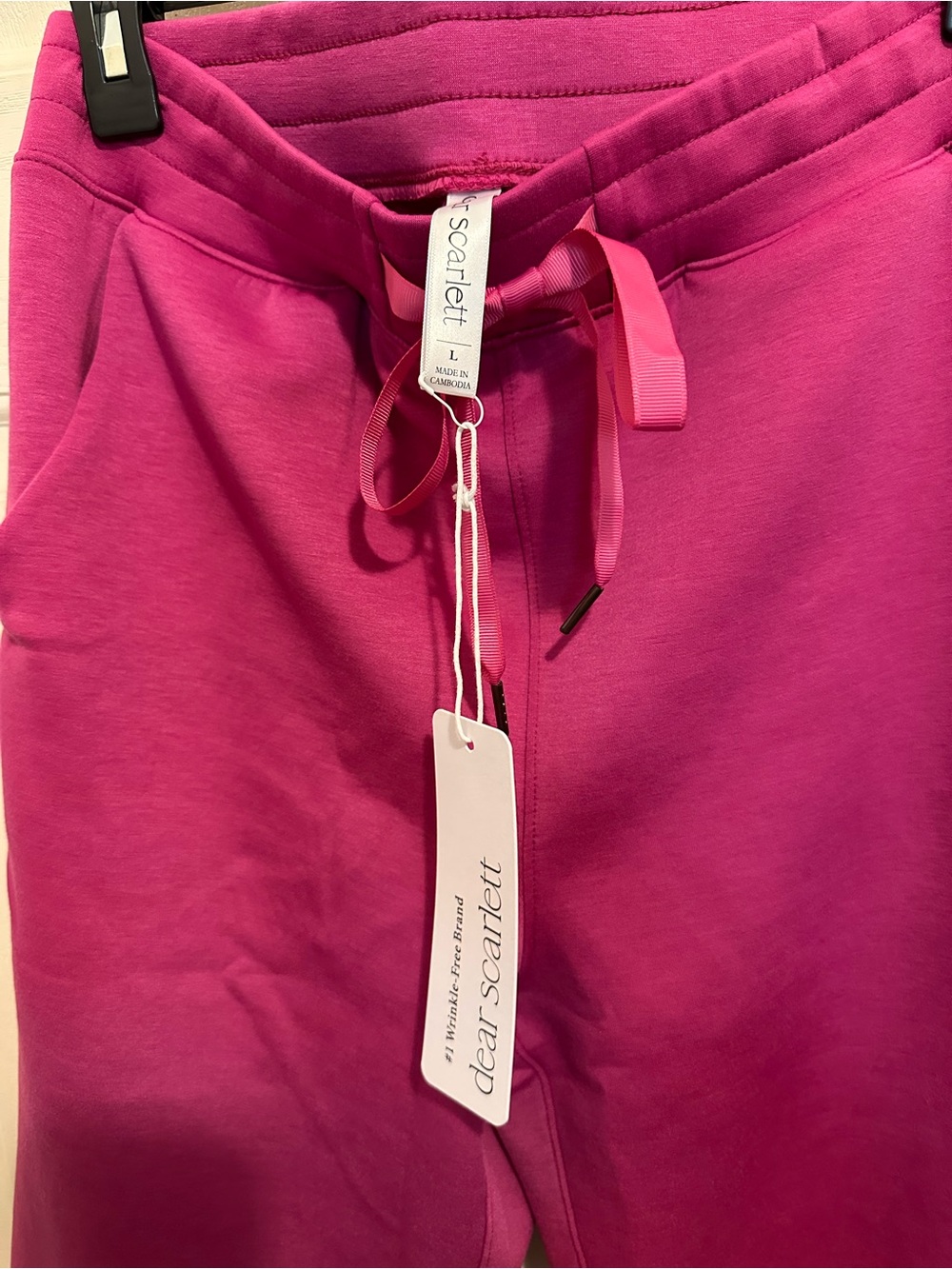Dear Scarlett Women's Fuchsia Drawstring Joggers - Picture 5 of 5